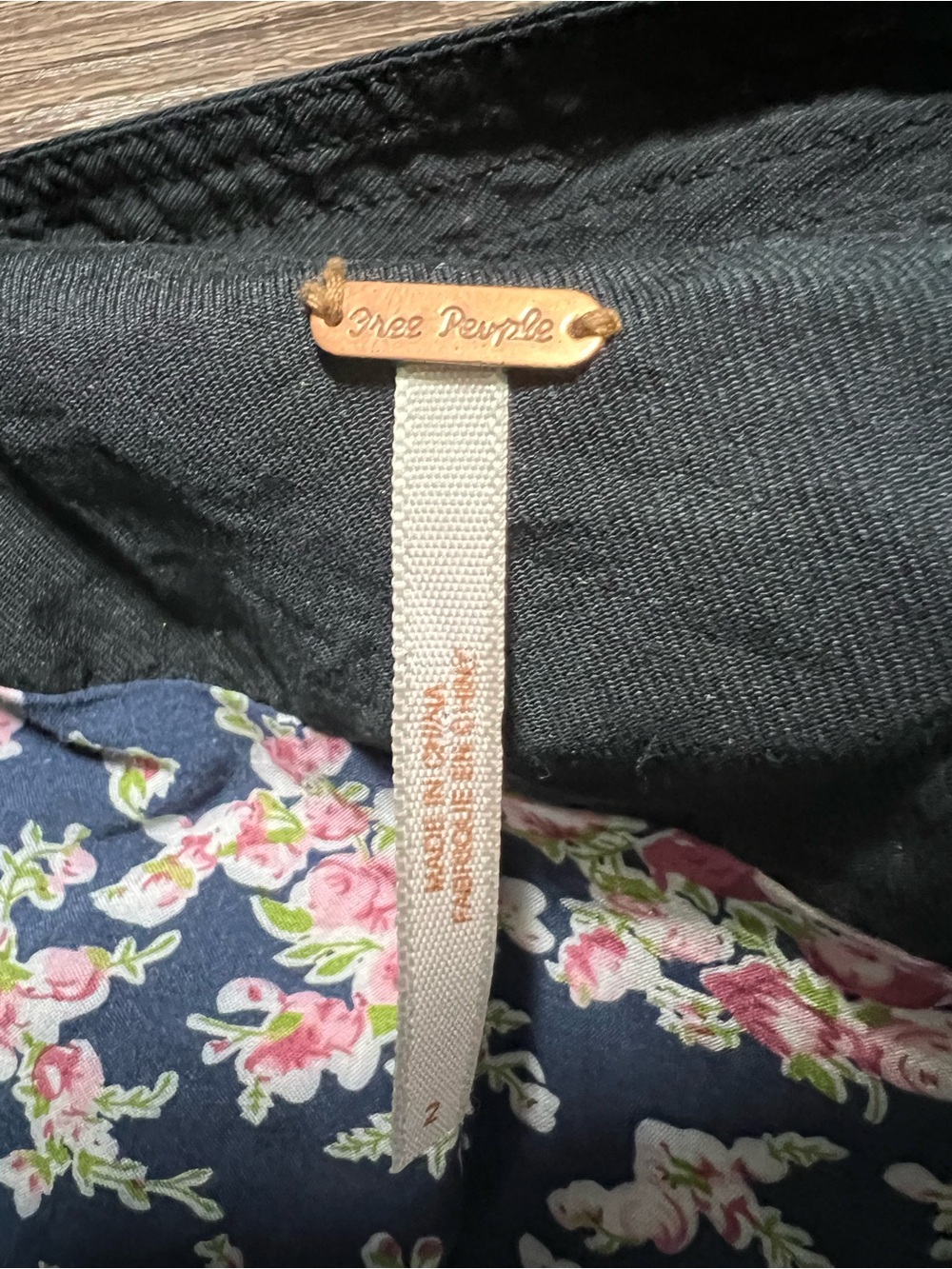 Free People Black Fabric Crop Blazer